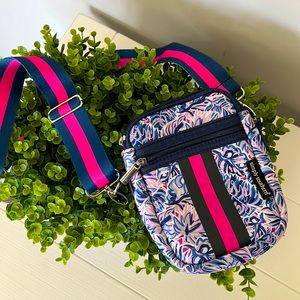 Simply Southern Small Crossbody Purse with detachable adjustable strap Navy Pink